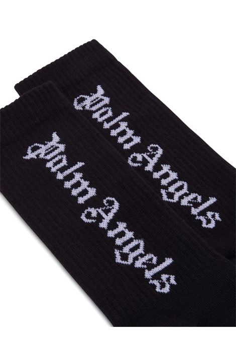 Black Socks With Logo PALM ANGELS KIDS | PBRA005C99KNI0041001