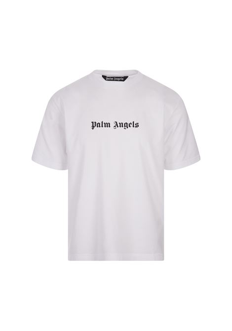 White T-Shirt With Contrast Logo PALM ANGELS | PMAA089F23JER0020110