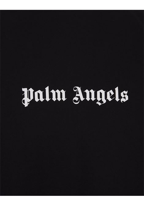 T-Shirt Nera Con Logo a Contrasto PALM ANGELS | PMAA089F23JER0021001