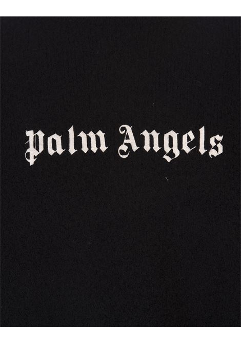 Maglione Palm Angels Nero Con Logo a Contrasto PALM ANGELS | PMHE054F23KNI0041001