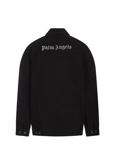 Black Denim Jacket With Logo PALM ANGELS | PMYE038F23DEN0021001