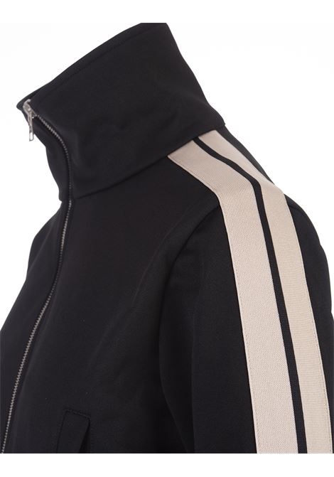 Black Zip-Up Sweatshirt With Logo On Neck PALM ANGELS | PWBD045F23FAB0021003