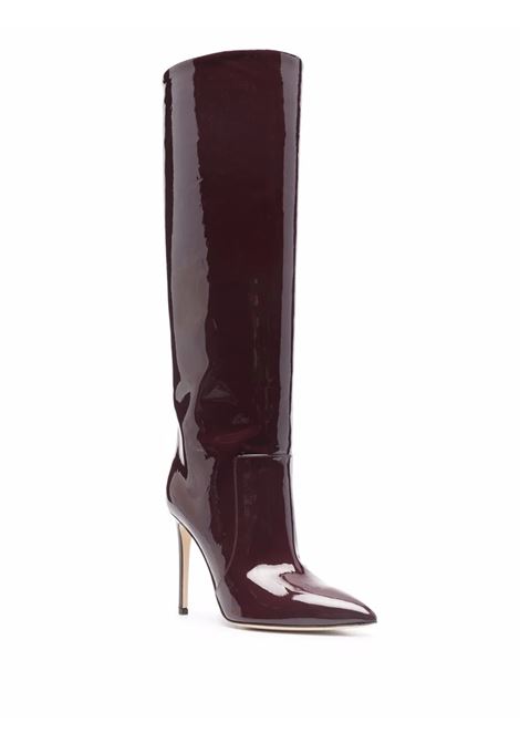 105 Stiletto Boot In Burgundy Patent Leather PARIS TEXAS | PX501ROUGE NOIR