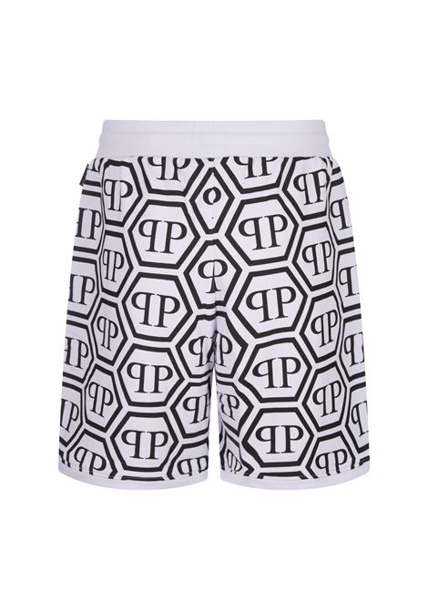 White Shorts With Monogram PHILIPP PLEIN | PADCMJT2289PJO002N01