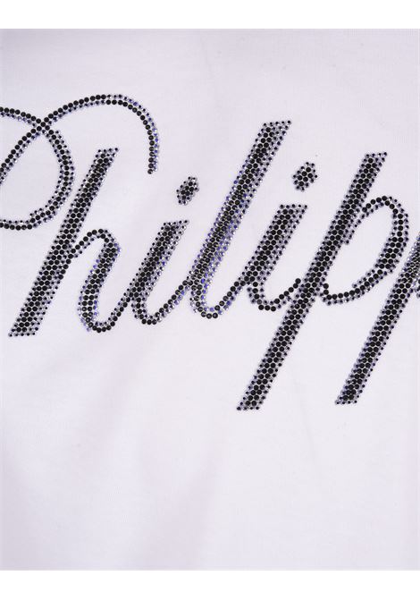 T-Shirt Bianca Con Philipp Plein TM Di Cristalli PHILIPP PLEIN | PADCMTK7067PJY002N01