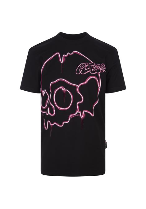 Black Dripping Skull T-Shirt PHILIPP PLEIN | PADCMTK7084PJY002N02