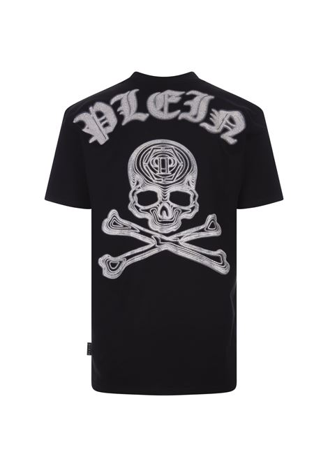 Black T-Shirt With Crystal Skull&Bones PHILIPP PLEIN | SADCMTK6805PJY002N0201