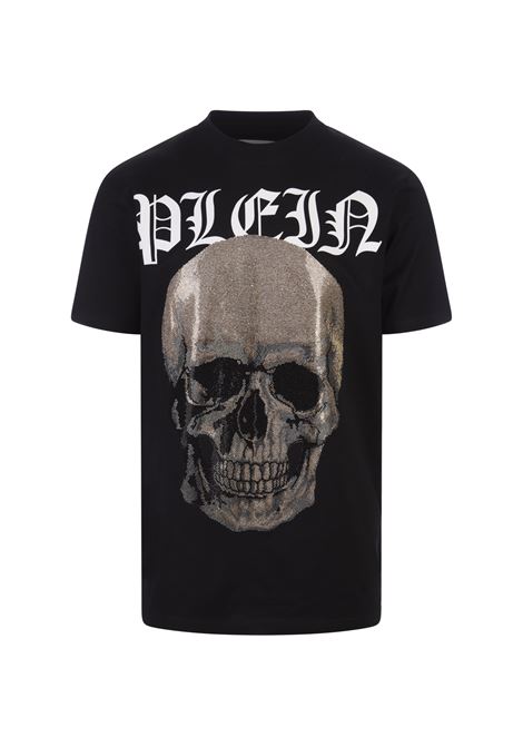 T-Shirt Nera Con Crystals Skull PHILIPP PLEIN | SADCMTK6850PJY002N02