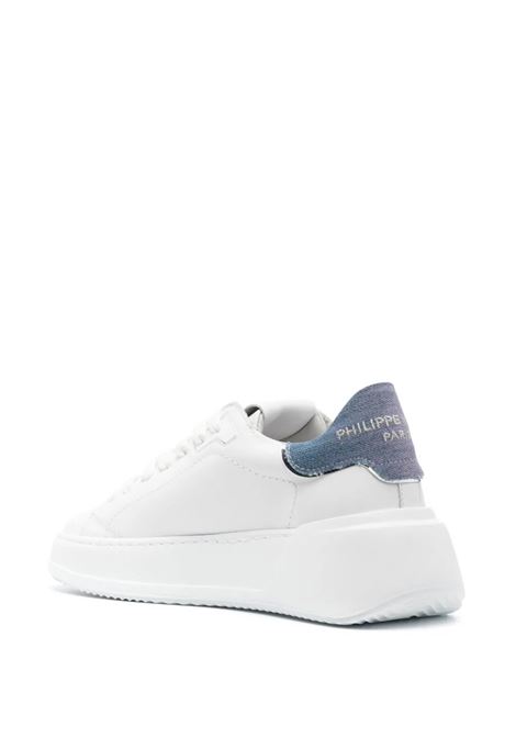 Tres Temple Sneakers - White and Light Blue PHILIPPE MODEL | BJLDVDD1
