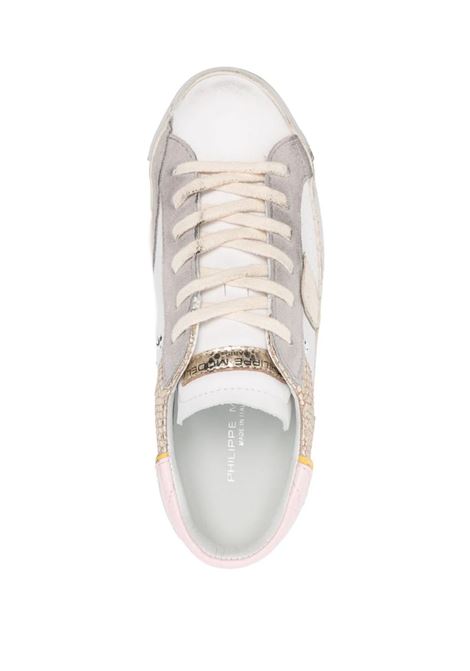 Prsx Low Sneakers - White, Animalier and Gold PHILIPPE MODEL | PRLDXAP1