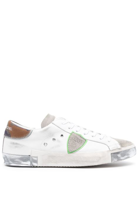 Sneakers Basse Prsx - Bianco e Verde PHILIPPE MODEL | PRLUVCC1