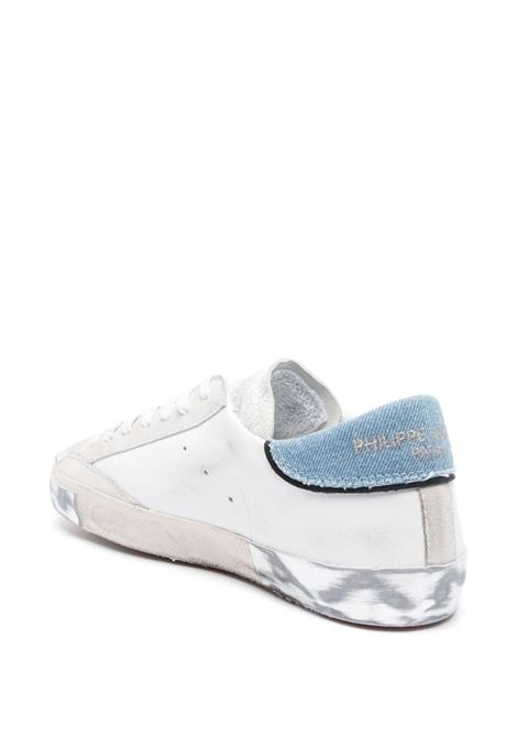 Sneakers Basse Prsx - Bianco e Azzurro PHILIPPE MODEL | PRLUVCD1