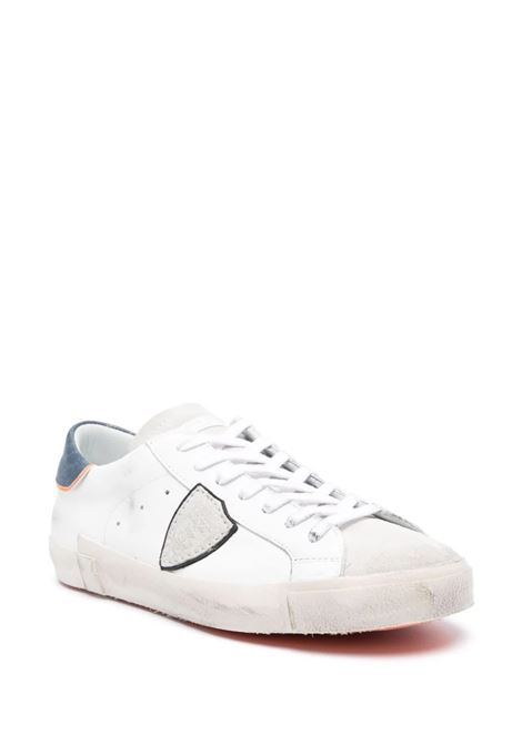 Prsx Low Sneakers - White, Blue And Orange PHILIPPE MODEL | PRLUVV02