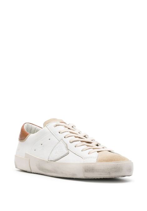 Prsx Low Sneakers - White And Brown PHILIPPE MODEL | PRLUWX30