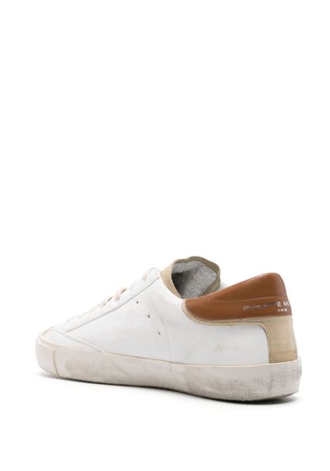Prsx Low Sneakers - White And Brown PHILIPPE MODEL | PRLUWX30