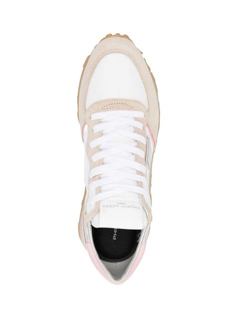 Tropez Haute Low Sneakers - White And Pink PHILIPPE MODEL | TKLDWP02