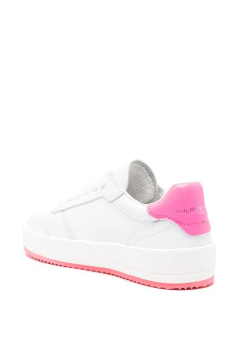 Nice Low Sneakers - White And Fuchsia PHILIPPE MODEL | VNLDVN02