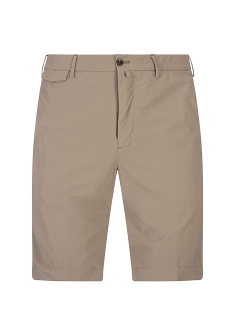 Dark Beige Stretch Cotton Shorts PT BERMUDA | BTKCZ00CL1-CV17L101