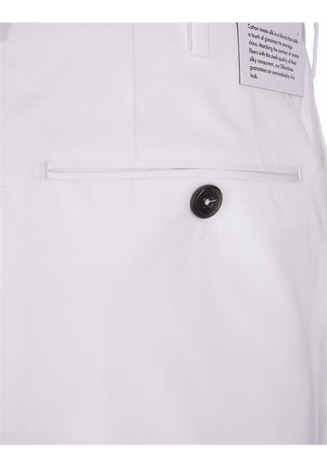 White Silkochino Trousers PT TORINO | DS01Z00CL1-BB420010