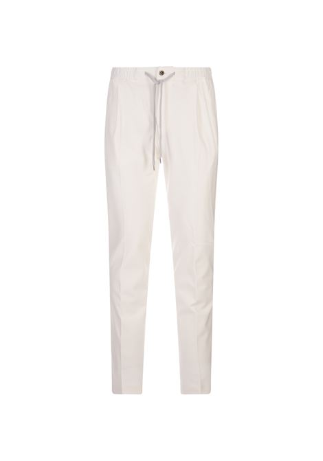 White Soft Fit Trousers