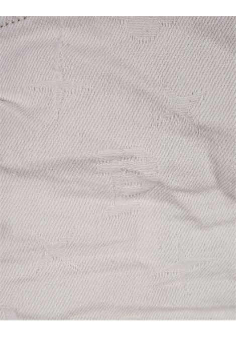 P001 Jacquard Monogram Jeans In White PURPLE | P001-JMWH224WHITE