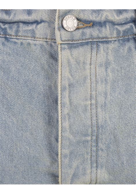 P018 Relaxed Double Cargo Jeans In Light Indigo PURPLE | P018-BGLI124LIGHT INDIGO