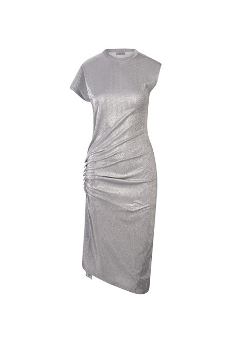 Silver Draped Lurex Midi Dress RABANNE | Dress And Jumpsuit | 20PJRO007VI0222P040