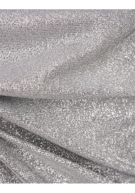 Silver Draped Lurex Midi Dress RABANNE | 20PJRO007VI0222P040