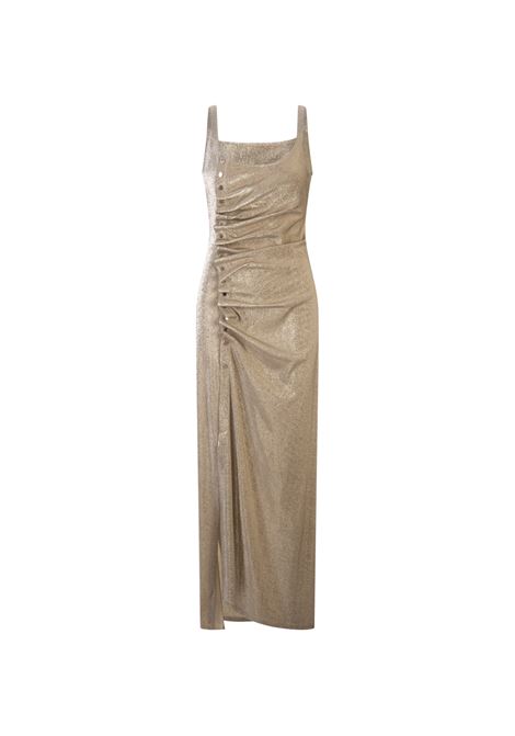 Gold Lurex Sleeveless Long Dress RABANNE | Dress And Jumpsuit | 23PJRO522VI0261M042