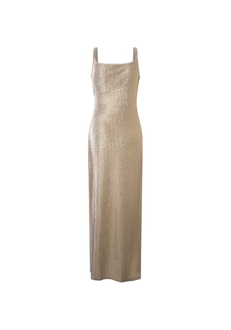 Gold Lurex Sleeveless Long Dress RABANNE | 23PJRO522VI0261M042