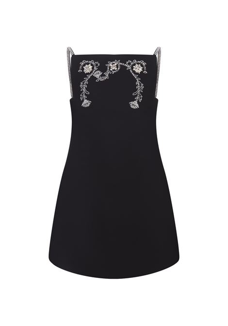 Black Floral Mini Dress RABANNE | Dress And Jumpsuit | 24PCRO738LA0318P001