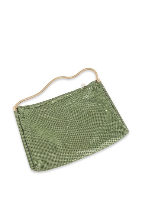 Green Mesh Tube Shoulder Bag RABANNE | 24PSS0372MET588P395