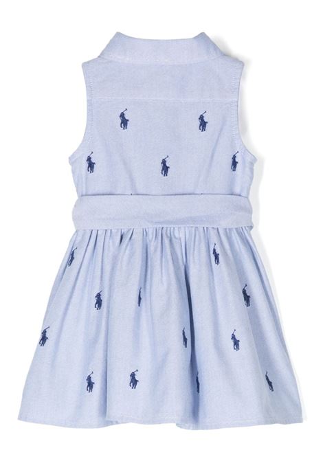 Belted Striped Oxford Shirt Dress In Blue RALPH LAUREN KIDS | 310-934451001