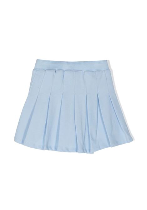 Light Blue Pleated Mini Skirt With Drawstring RALPH LAUREN KIDS | 312-935087002