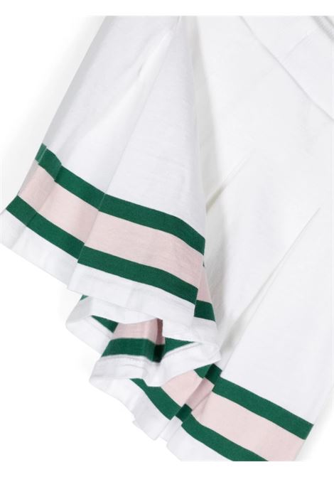 White Pleated Mini Skirt With Striped Pattern RALPH LAUREN KIDS | 312-935123001