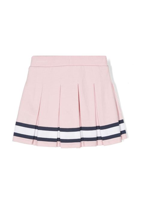 Pink Pleated Mini Skirt With Striped Pattern RALPH LAUREN KIDS | 312-935123002