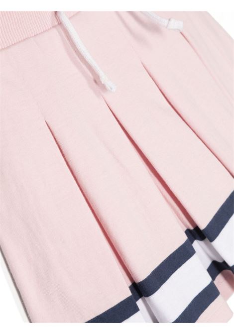 Pink Pleated Mini Skirt With Striped Pattern RALPH LAUREN KIDS | 312-935123002