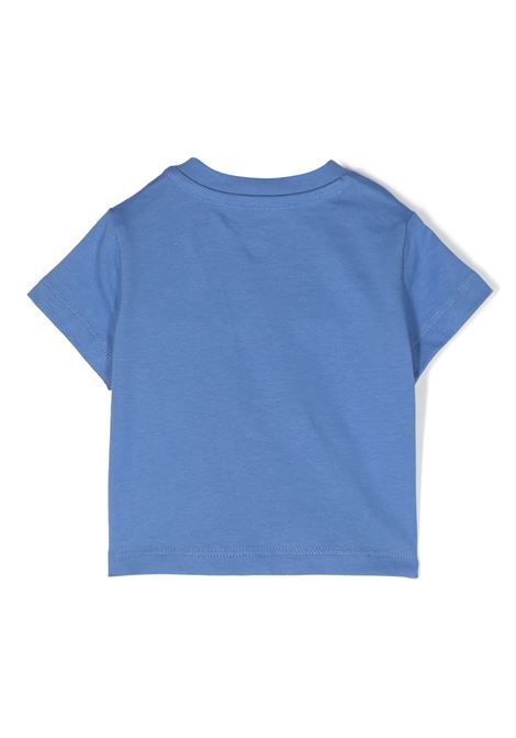 T-Shirt Blu Ceruleo Con Pony Rosa RALPH LAUREN KIDS | 320-832904121