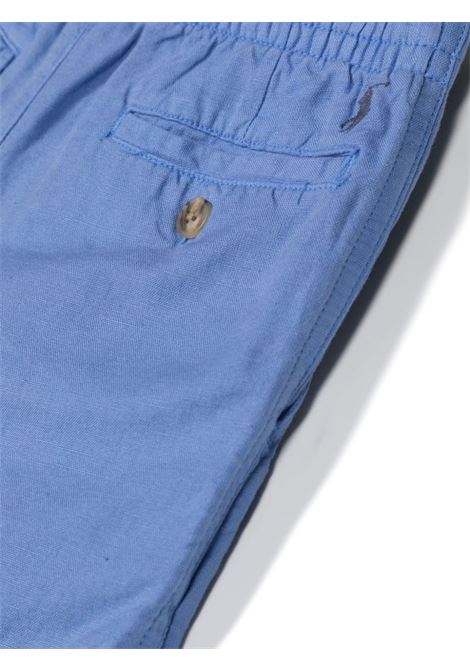 Cerulean Blue Linen and Cotton Bermuda Shorts RALPH LAUREN KIDS | 322-932992001