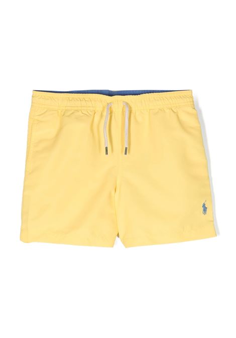 Yellow Swimwear With Light Blue Pony RALPH LAUREN KIDS | 322-934463002