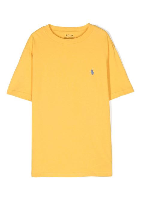 Yellow T-Shirt With Blue Pony RALPH LAUREN KIDS | 323-832904146