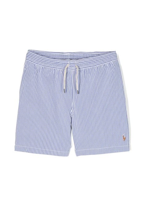 Blue and White Striped Swimwear with Pony RALPH LAUREN KIDS | 323-903434001
