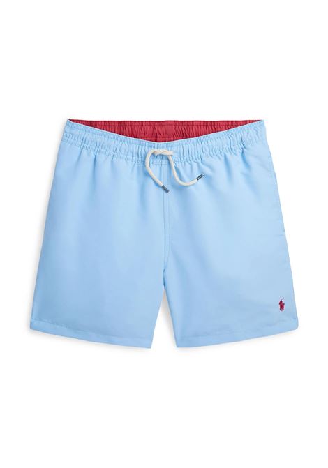 Light Blue Swimwear With Red Pony RALPH LAUREN KIDS | Swimwear | 323-934463001