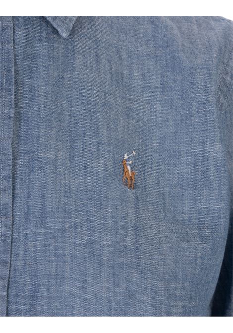 Shirt In Indigo Cotton Chambray RALPH LAUREN | 211-806182001