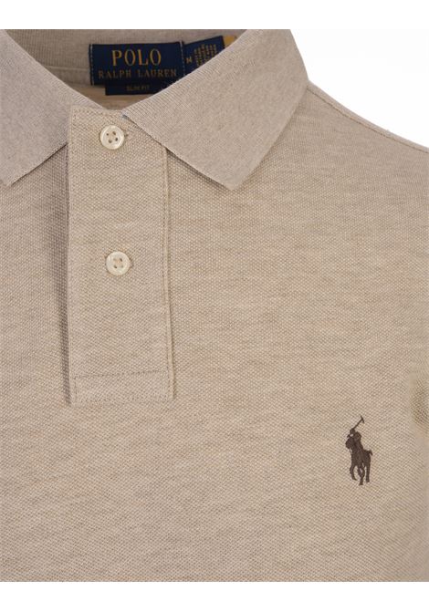 Slim-Fit Polo Shirt In Beige Piqu? RALPH LAUREN | 710-536856215