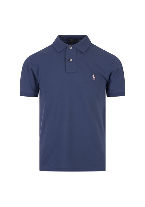 Slim-Fit Polo Shirt In Dark Blue Piqu? RALPH LAUREN | 710-536856368