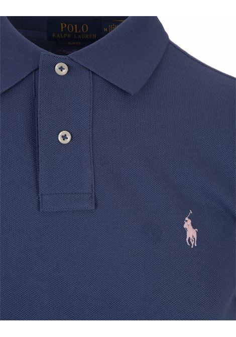 Polo In Piqué Slim-Fit Blu Scuro RALPH LAUREN | 710-536856368