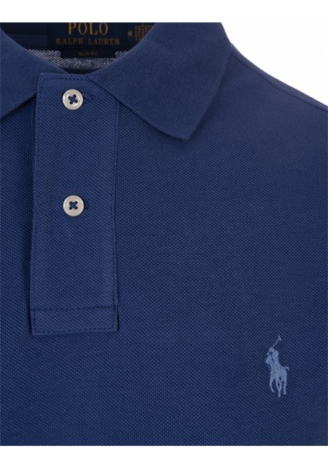 Slim-Fit Polo Shirt In Dark Indigo Piqu? RALPH LAUREN | 710-536856402