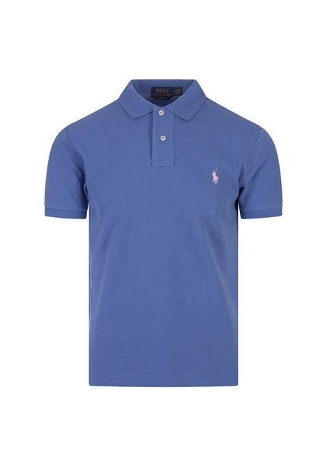 Slim-Fit Polo Shirt In New England Blue Piqu? RALPH LAUREN | 710-536856403