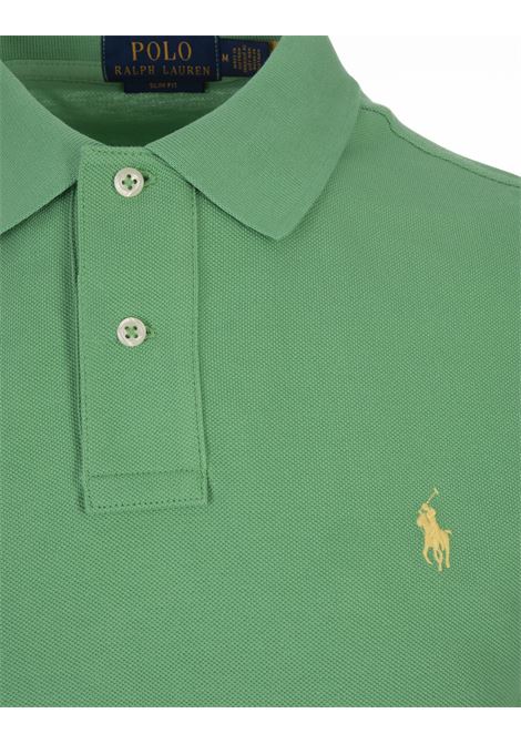 Polo In Piqué Slim-Fit Verde Chiaro RALPH LAUREN | 710-536856405